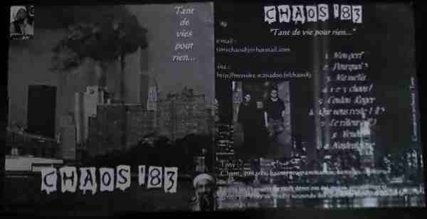 Chaos 83 – Tant De Vies Pour Rien… (2022) CDr Album