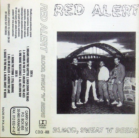 Red Alert – Blood, Sweat ‘N’ Beers (1992) Cassette Album Reissue